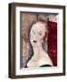 A Blond Woman (Portrait of Germaine Survag), 1918-Amadeo Modigliani-Framed Premium Giclee Print