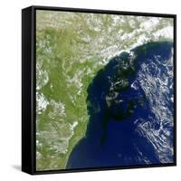 A Bloom of Microscopic Organisms Off the Coast of Brazil-null-Framed Stretched Canvas
