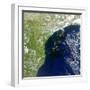 A Bloom of Microscopic Organisms Off the Coast of Brazil-null-Framed Photographic Print