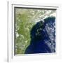 A Bloom of Microscopic Organisms Off the Coast of Brazil-null-Framed Photographic Print