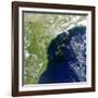 A Bloom of Microscopic Organisms Off the Coast of Brazil-null-Framed Photographic Print