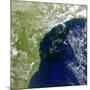 A Bloom of Microscopic Organisms Off the Coast of Brazil-null-Mounted Photographic Print