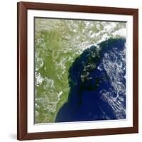 A Bloom of Microscopic Organisms Off the Coast of Brazil-null-Framed Photographic Print