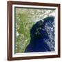A Bloom of Microscopic Organisms Off the Coast of Brazil-null-Framed Photographic Print