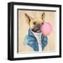 A Blowing Bubble French Bulldog-Jin Jing-Framed Art Print