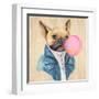 A Blowing Bubble French Bulldog-Jin Jing-Framed Art Print