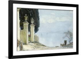 A Blue Day on Como, c.1900-Joseph Walter West-Framed Giclee Print