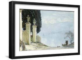 A Blue Day on Como, c.1900-Joseph Walter West-Framed Giclee Print