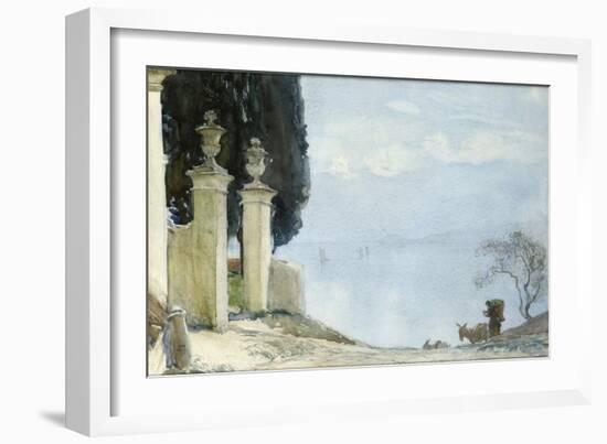 A Blue Day on Como, c.1900-Joseph Walter West-Framed Giclee Print