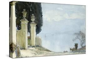 A Blue Day on Como, c.1900-Joseph Walter West-Stretched Canvas