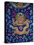 A Blue-Ground Embroidered Kesi Dragon Robe, Detail of Dragon, Qing Dynasty-null-Stretched Canvas