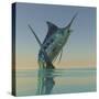 A Blue Marlin Bursts from the Ocean Surface in a Grand Leap-Stocktrek Images-Stretched Canvas