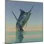 A Blue Marlin Bursts from the Ocean Surface in a Grand Leap-Stocktrek Images-Mounted Photographic Print