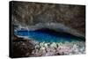 A Blue Underground Lake in Grotto Azul Cave System, Bonito, Brazil-Alex Saberi-Stretched Canvas