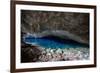 A Blue Underground Lake in Grotto Azul Cave System, Bonito, Brazil-Alex Saberi-Framed Photographic Print