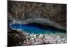 A Blue Underground Lake in Grotto Azul Cave System, Bonito, Brazil-Alex Saberi-Mounted Photographic Print