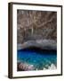 A Blue Underground Lake in Grotto Azul Cave System, Bonito, Brazil-Alex Saberi-Framed Photographic Print