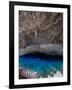 A Blue Underground Lake in Grotto Azul Cave System, Bonito, Brazil-Alex Saberi-Framed Photographic Print