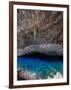 A Blue Underground Lake in Grotto Azul Cave System, Bonito, Brazil-Alex Saberi-Framed Photographic Print