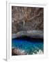 A Blue Underground Lake in Grotto Azul Cave System, Bonito, Brazil-Alex Saberi-Framed Photographic Print