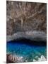 A Blue Underground Lake in Grotto Azul Cave System, Bonito, Brazil-Alex Saberi-Mounted Photographic Print