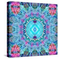 A Blue Water Mandala from Flower Photographs-Alaya Gadeh-Stretched Canvas