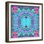 A Blue Water Mandala from Flower Photographs-Alaya Gadeh-Framed Photographic Print