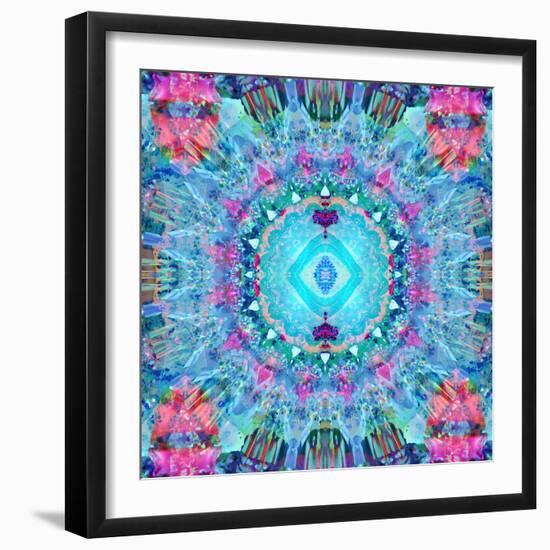 A Blue Water Mandala from Flower Photographs-Alaya Gadeh-Framed Photographic Print