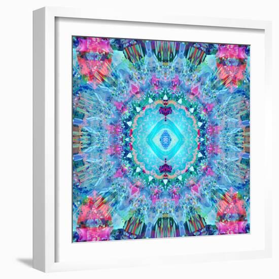 A Blue Water Mandala from Flower Photographs-Alaya Gadeh-Framed Photographic Print