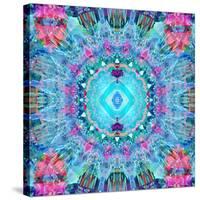 A Blue Water Mandala from Flower Photographs-Alaya Gadeh-Stretched Canvas