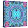 A Blue Water Mandala from Flower Photographs-Alaya Gadeh-Stretched Canvas