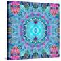 A Blue Water Mandala from Flower Photographs-Alaya Gadeh-Stretched Canvas