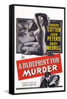 A Blueprint for Murder, Joseph Cotten, Jean Peters, 1953-null-Framed Stretched Canvas