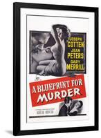 A Blueprint for Murder, Joseph Cotten, Jean Peters, 1953-null-Framed Art Print