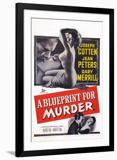 A Blueprint for Murder, Joseph Cotten, Jean Peters, 1953-null-Framed Art Print