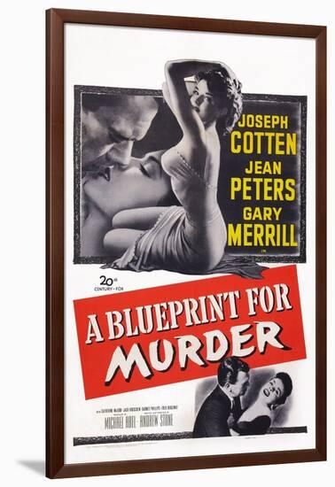 A Blueprint for Murder, Joseph Cotten, Jean Peters, 1953-null-Framed Art Print