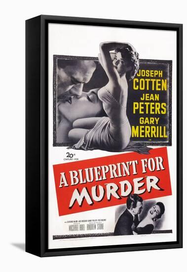 A Blueprint for Murder, Joseph Cotten, Jean Peters, 1953-null-Framed Stretched Canvas