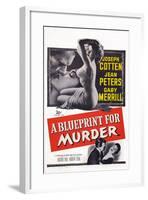 A Blueprint for Murder, Joseph Cotten, Jean Peters, 1953-null-Framed Art Print