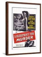 A Blueprint for Murder, Joseph Cotten, Jean Peters, 1953-null-Framed Art Print