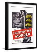 A Blueprint for Murder, Joseph Cotten, Jean Peters, 1953-null-Framed Art Print