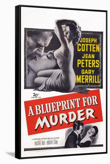 A Blueprint for Murder, Joseph Cotten, Jean Peters, 1953-null-Framed Stretched Canvas