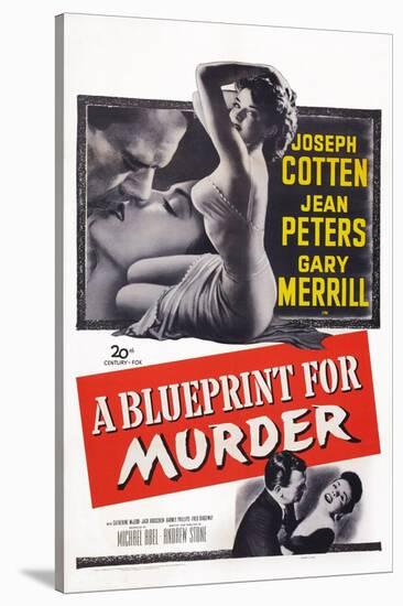 A Blueprint for Murder, Joseph Cotten, Jean Peters, 1953-null-Stretched Canvas