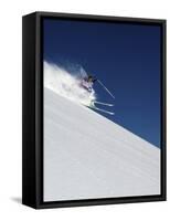 A Blur of Snow and Skis-null-Framed Stretched Canvas