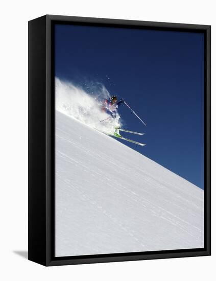 A Blur of Snow and Skis-null-Framed Stretched Canvas