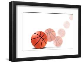 A Blurred Bouncing Basketball-Phase4Photography-Framed Photographic Print