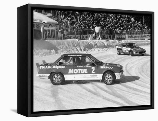 A BMW 325IX During the Chamonix Ice Race, France, 1989-null-Framed Stretched Canvas