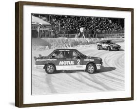 A BMW 325IX During the Chamonix Ice Race, France, 1989-null-Framed Photographic Print