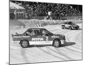 A BMW 325IX During the Chamonix Ice Race, France, 1989-null-Mounted Photographic Print