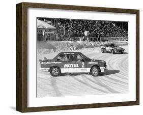 A BMW 325IX During the Chamonix Ice Race, France, 1989-null-Framed Photographic Print