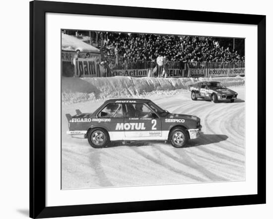 A BMW 325IX During the Chamonix Ice Race, France, 1989-null-Framed Photographic Print